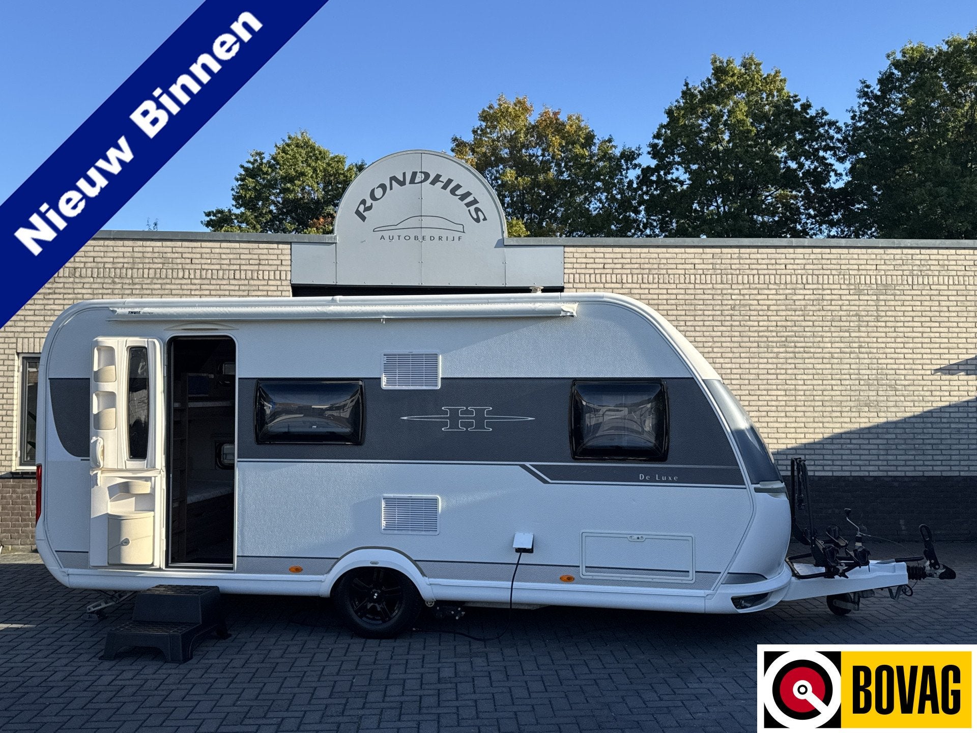 Hobby De Luxe 490 KMF met STAPELBED *6 Slaapplaatsen/Mover/1, Caravans en Kamperen, Hobby, Bedrijf, Treinzit, Voortentlamp