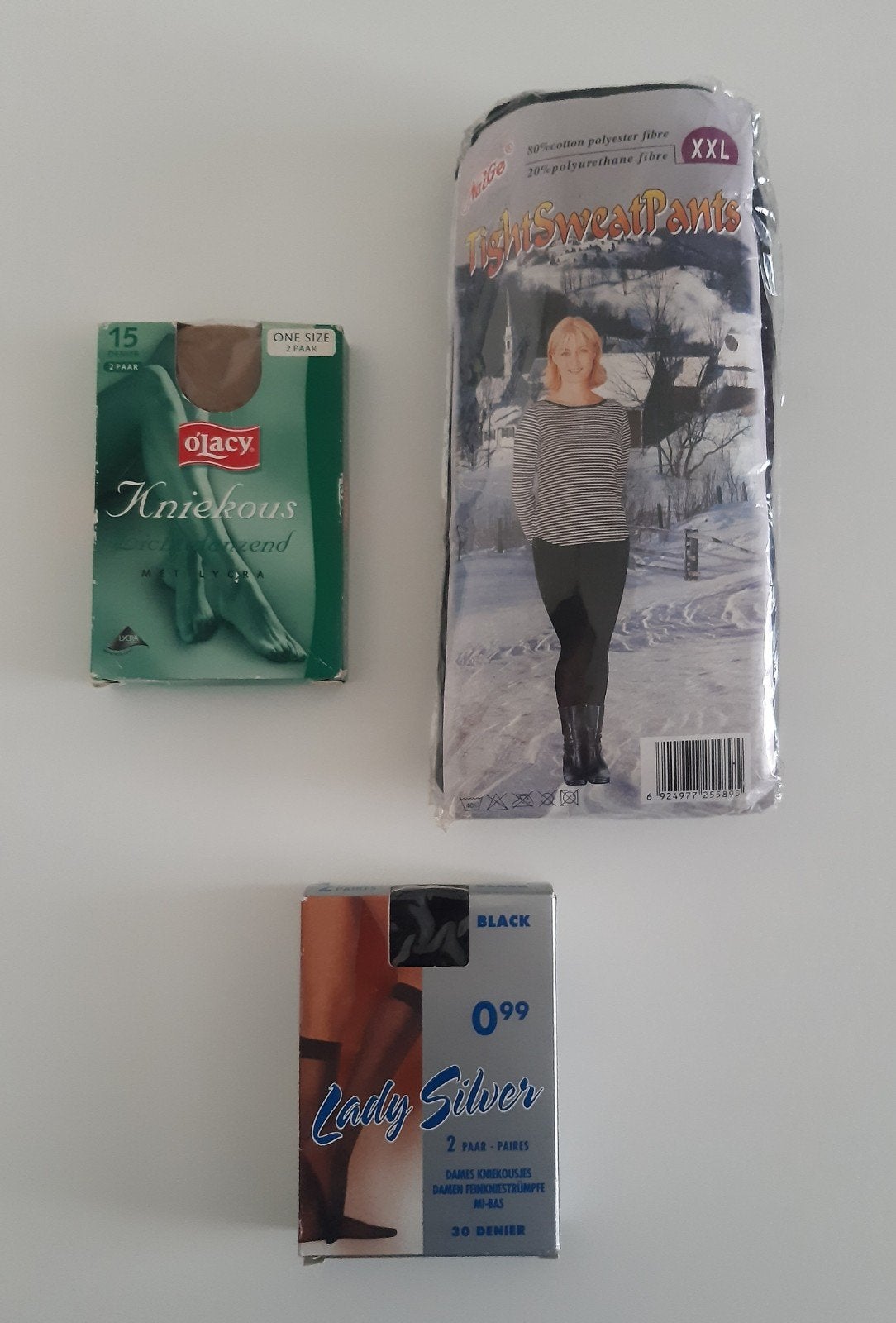 Kniekousen dames en Tight Sweat Pants, Ophalen, Maat 39 t/m 42, Zwart, Sokken en Kniesokken