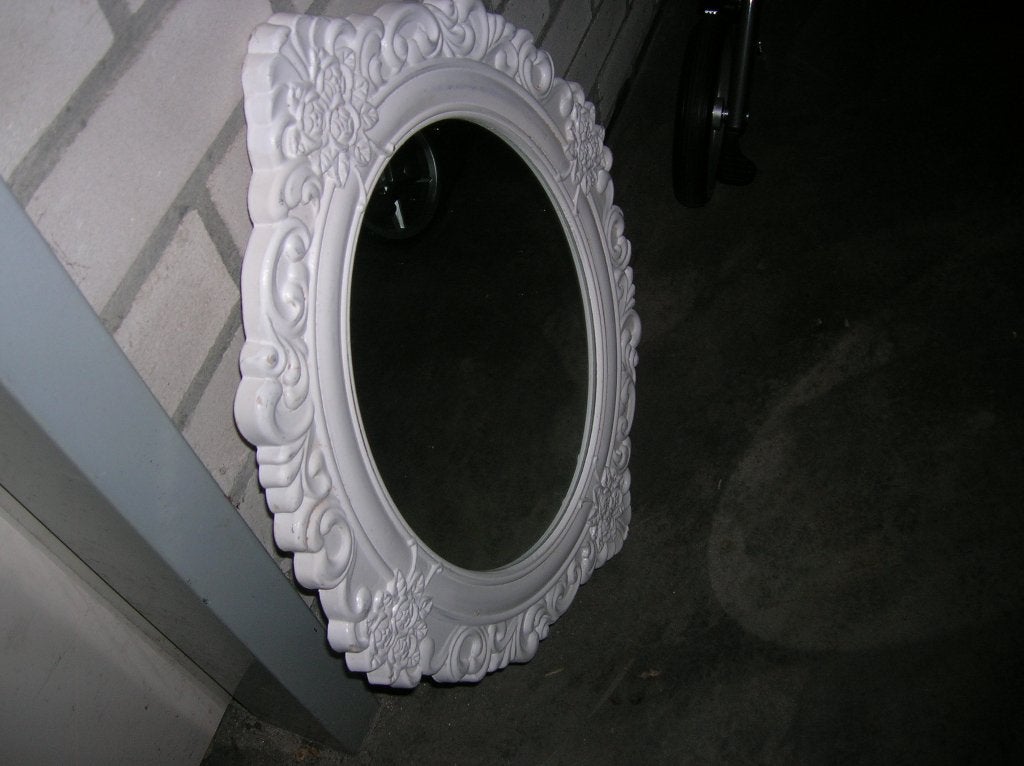 witte spiegel, Huis en Inrichting, Woonaccessoires | Spiegels, Minder dan 50 cm, Ophalen of Verzenden, Zo goed als nieuw, Minder dan 100 cm