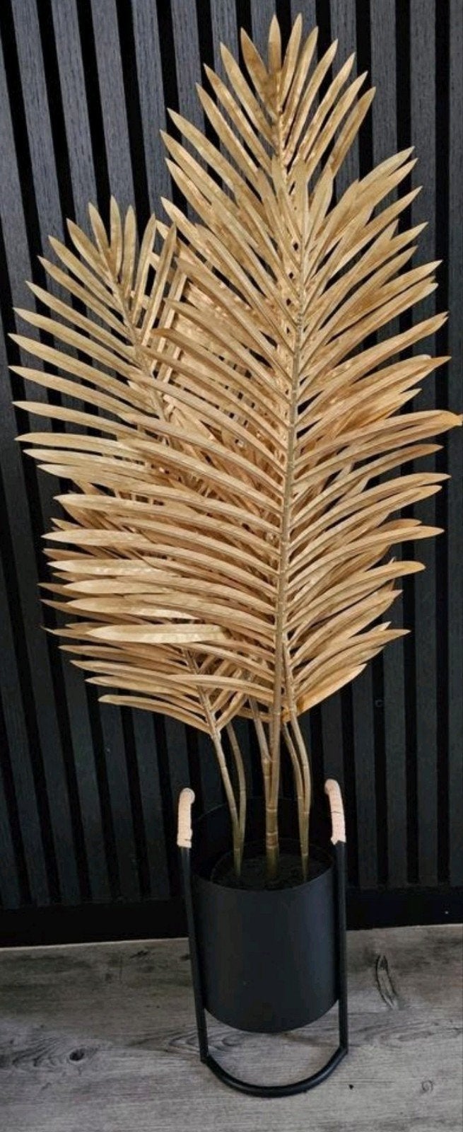 Gouden Kunstpalm in Zwarte Pot, Ophalen, Binnen, Onderhoudsvrij, Kunstplant
