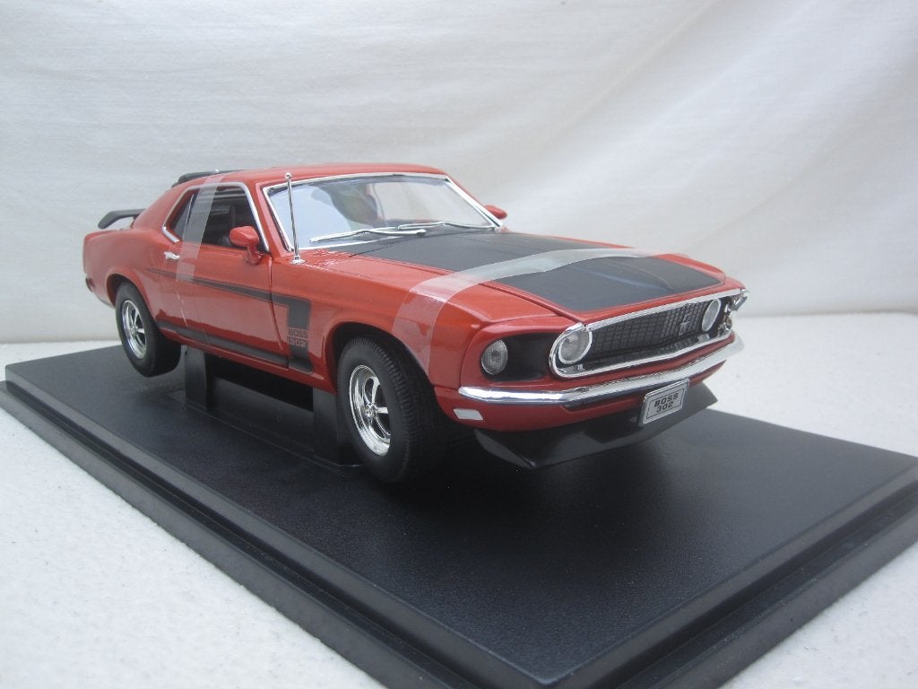 Ford Mustang Fastback 1969 Rood/zwart 1:18 Welly, Ophalen of Verzenden, Nieuw, Auto, Welly
