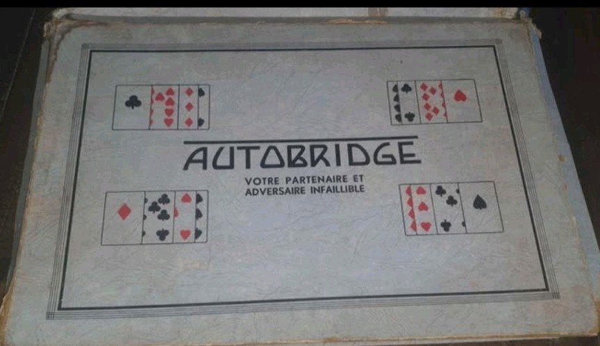Zeldzaam vintage automatisch bridgespel op bord, Ophalen of Verzenden