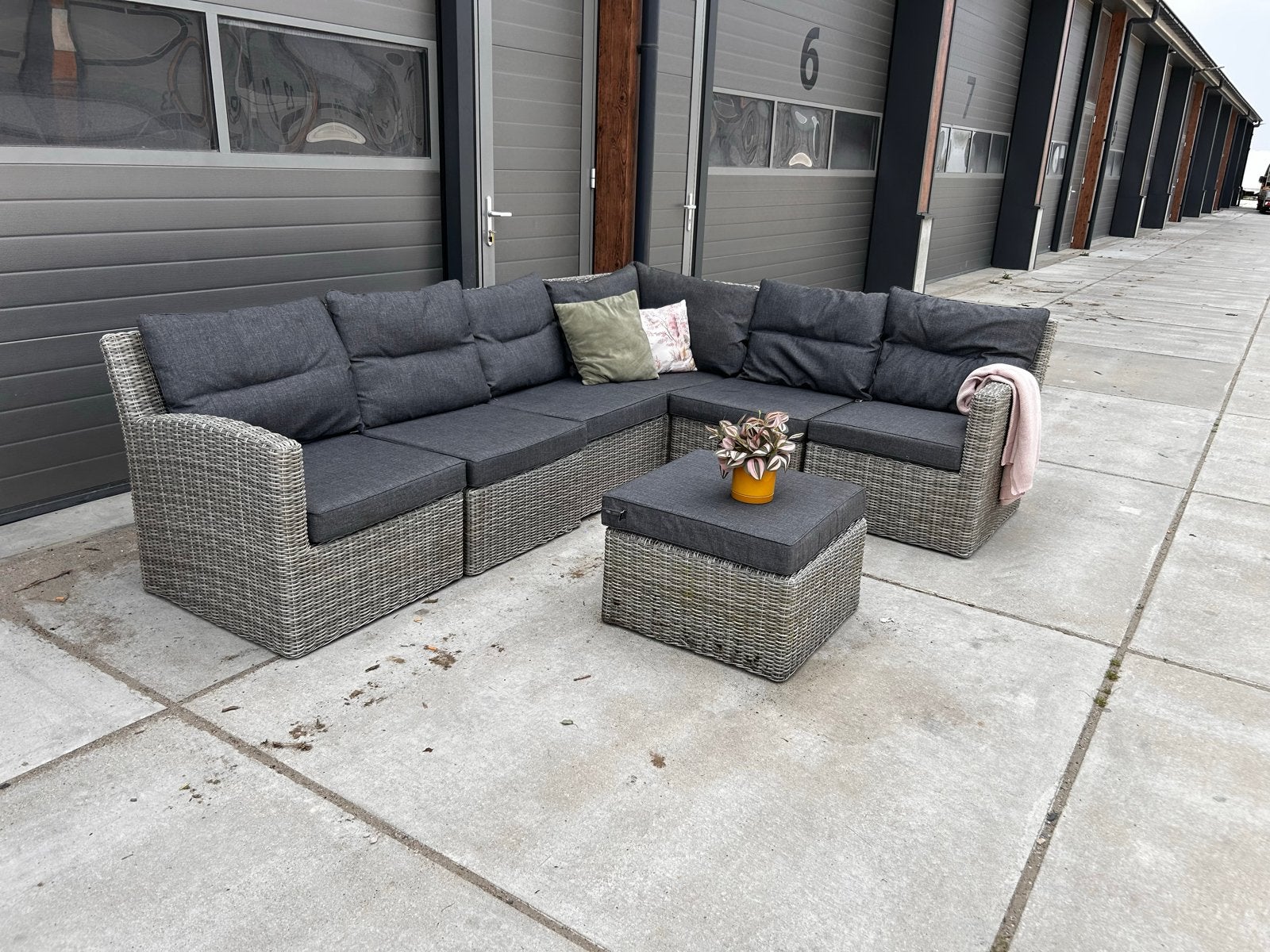 FORZA Loungeset - Perfecte staat, uitwasbare kussens, Tuin en Terras, Tuinsets en Loungesets, Ophalen, Meer dan 8 zitplaatsen