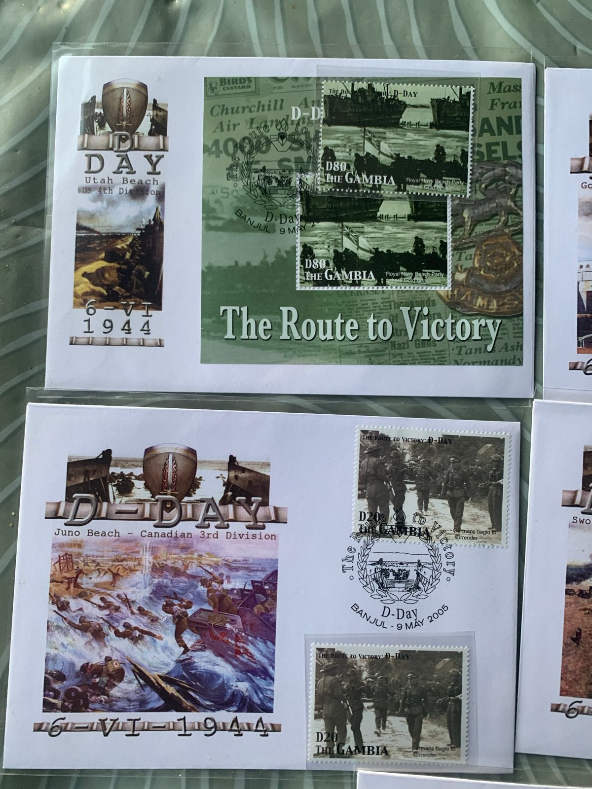 D-Day 'The Route to Victory' postzegelcollectie Gambia, Ophalen of Verzenden, Na 1940, Gestempeld
