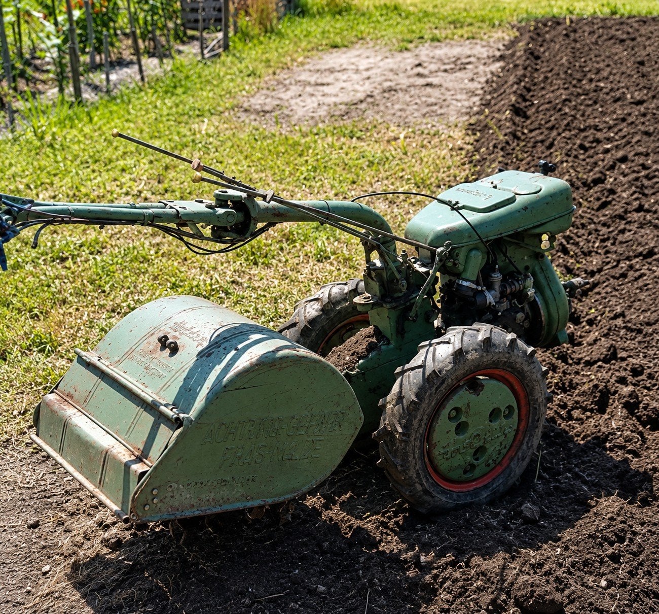 Freeswerk voor tuin en moestuin.
Scherpe ta, Ophalen, Nieuw