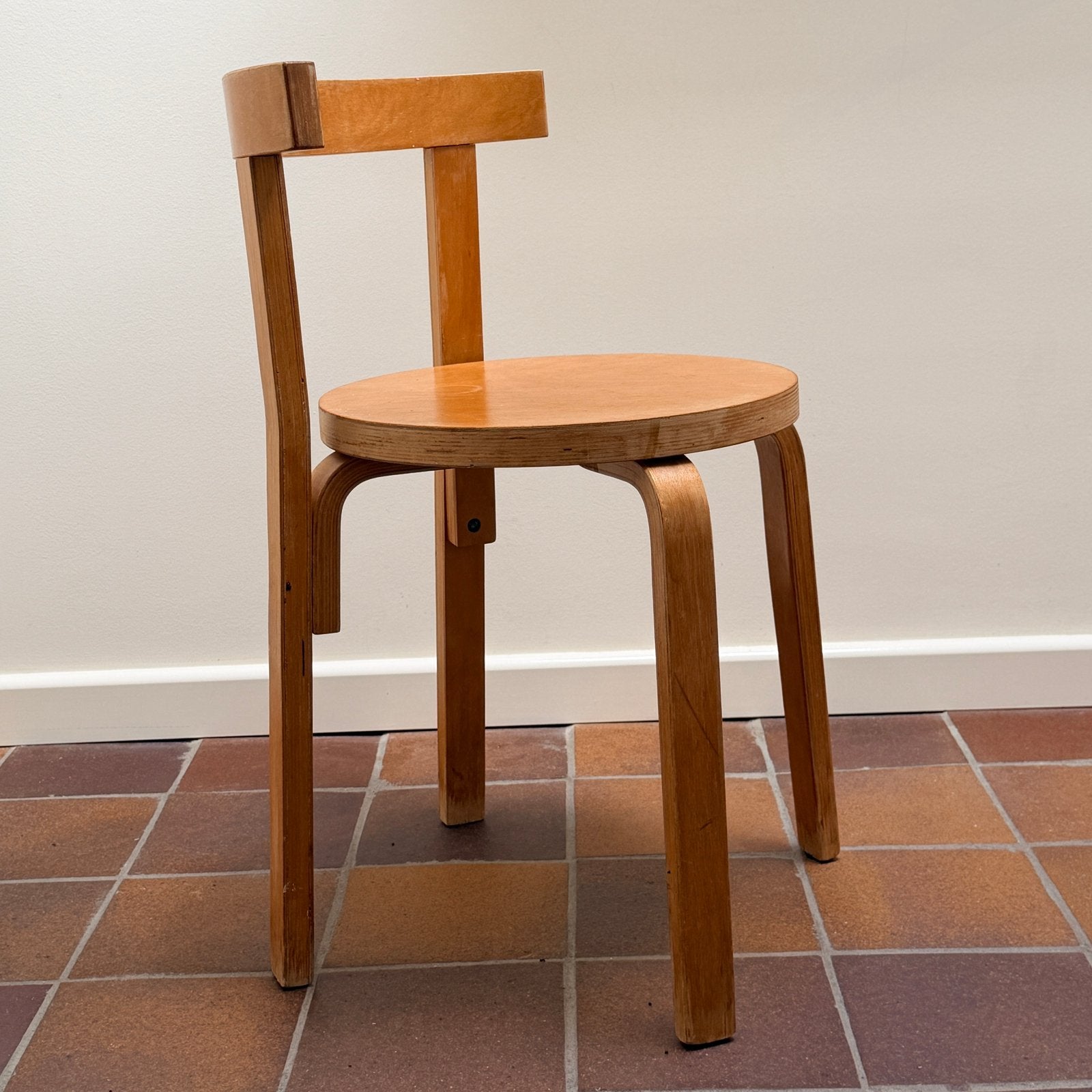Vintage Artek Model 68 stoel ontworpen door Alvar Aalto, Ophalen of Verzenden