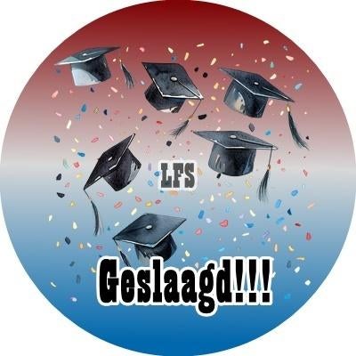 L2103 icing frosting geslaagd 20cm eetbare taart print plaat, Ophalen of Verzenden, Nieuw, Taarten, Versiering