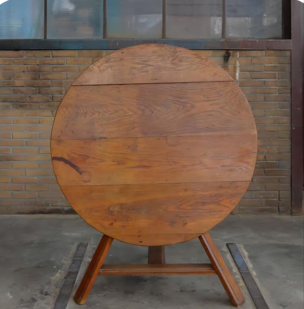 Vintage ronde eettafel 120 cm / Antiek Hollandse Klaptafel, Ophalen