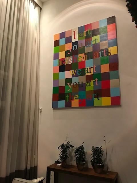 Handgeschilderd, kleurrijk, abstract schilderij, Ophalen