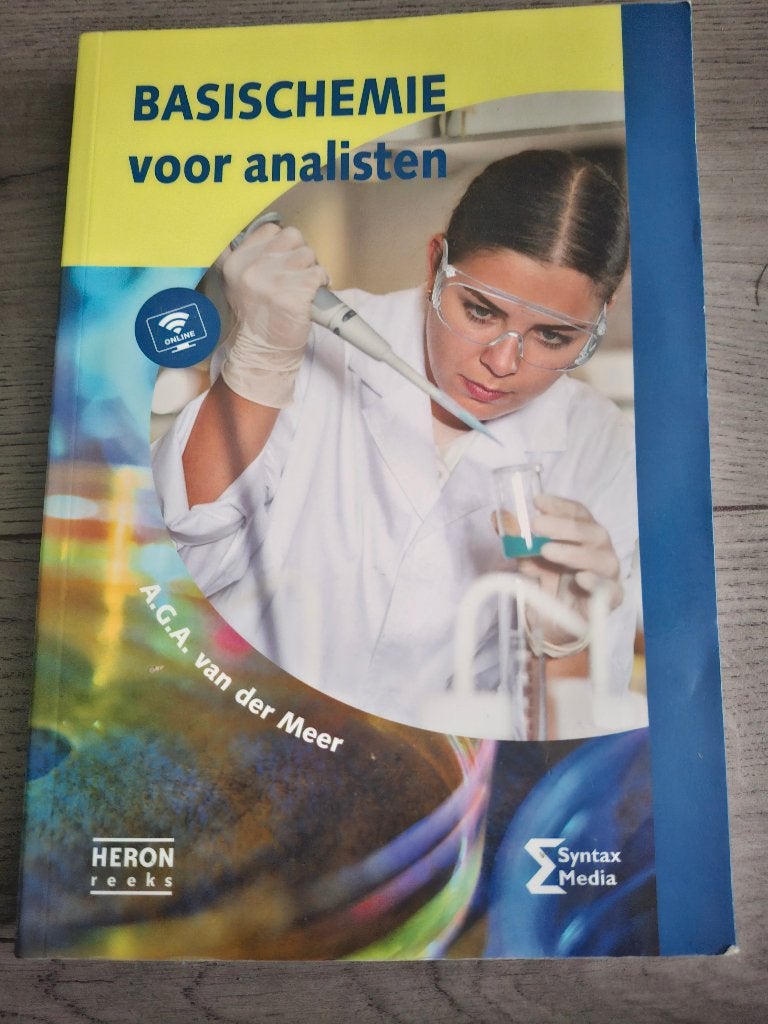 Boek basischemie voor analisten, Boeken, Schoolboeken, Gelezen, Scheikunde, A.G.A. van der Meer, Verzenden