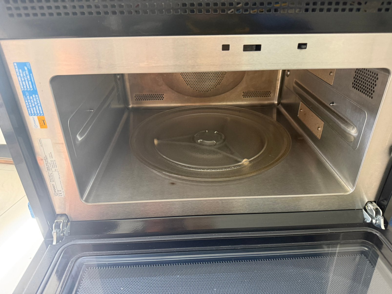 Inbouw Combi Magnetron/Oven RVS, Ophalen, Zo goed als nieuw, Draaiplateau