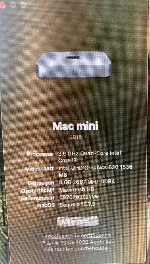 Mac mini 2018, Computers en Software, Apple Desktops, Gebruikt, Verzenden, Mac Mini, 128 GB