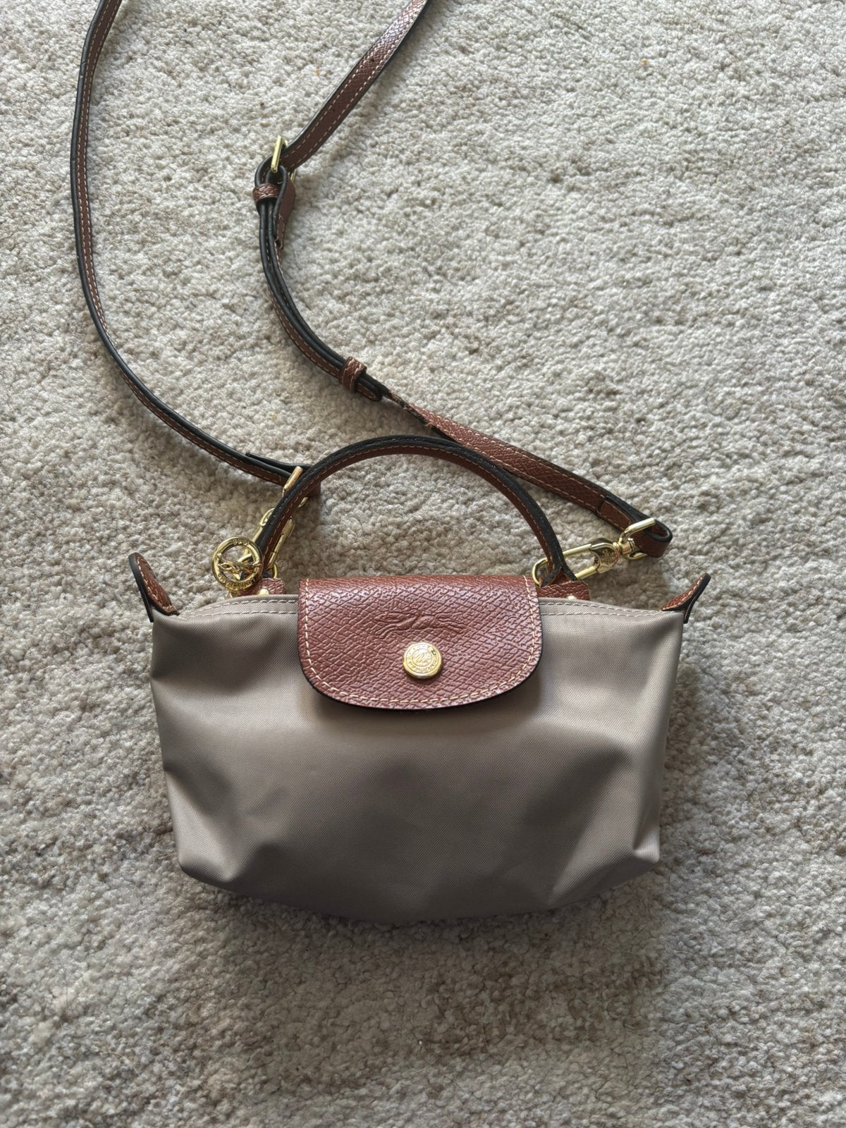 longchamp mini handtas, Verzenden, Zo goed als nieuw, Blauw, Handtas