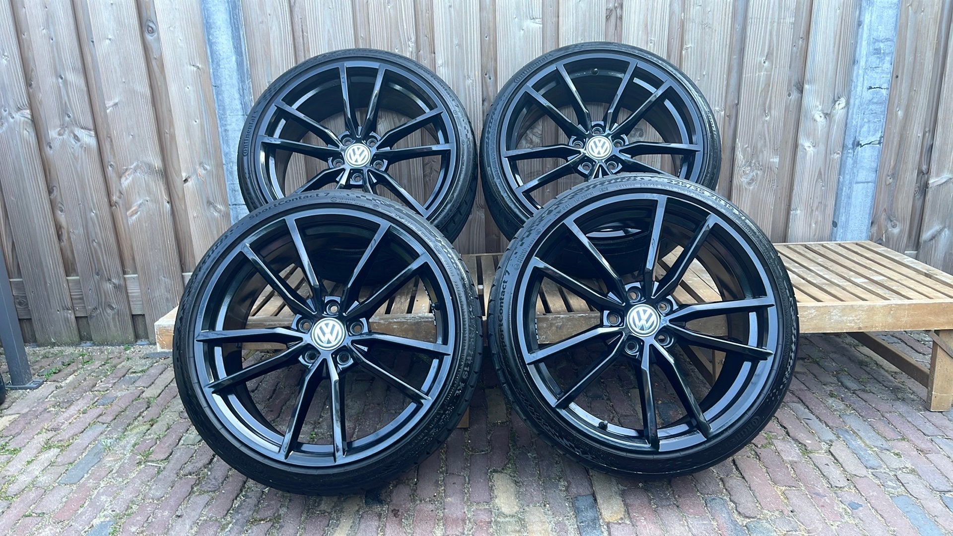 Originele 19inch pretoria velgen met Continental zomerbanden, Auto-onderdelen, Banden en Velgen, Gebruikt, Banden en Velgen, Personenwagen