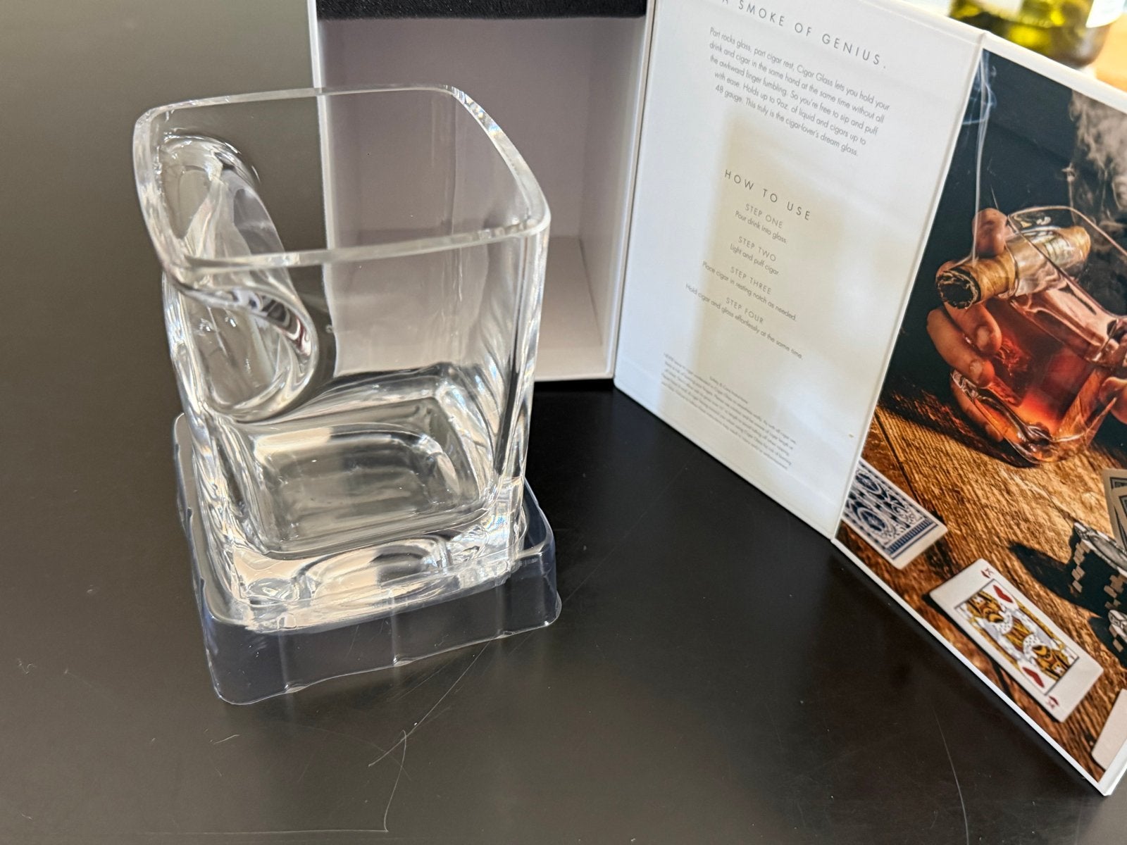 Corkcicle Cigar Glass - Whiskyglas met Sigarenhouder, Nieuw, Ophalen of Verzenden, Overige merken, Glas