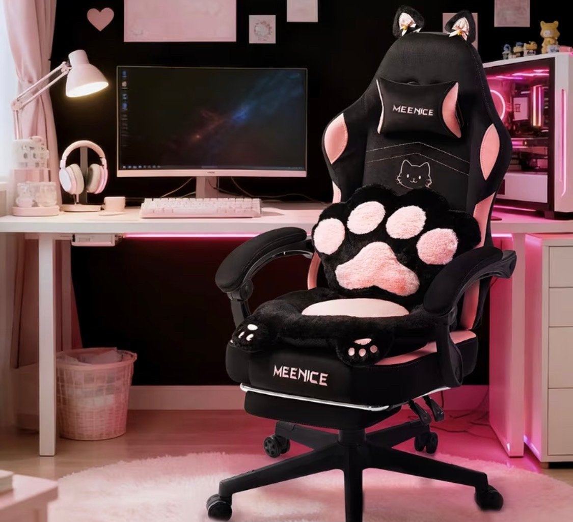 Gaming chair pink, Huis en Inrichting, Ophalen, Roze, Bureaustoel, Ergonomisch