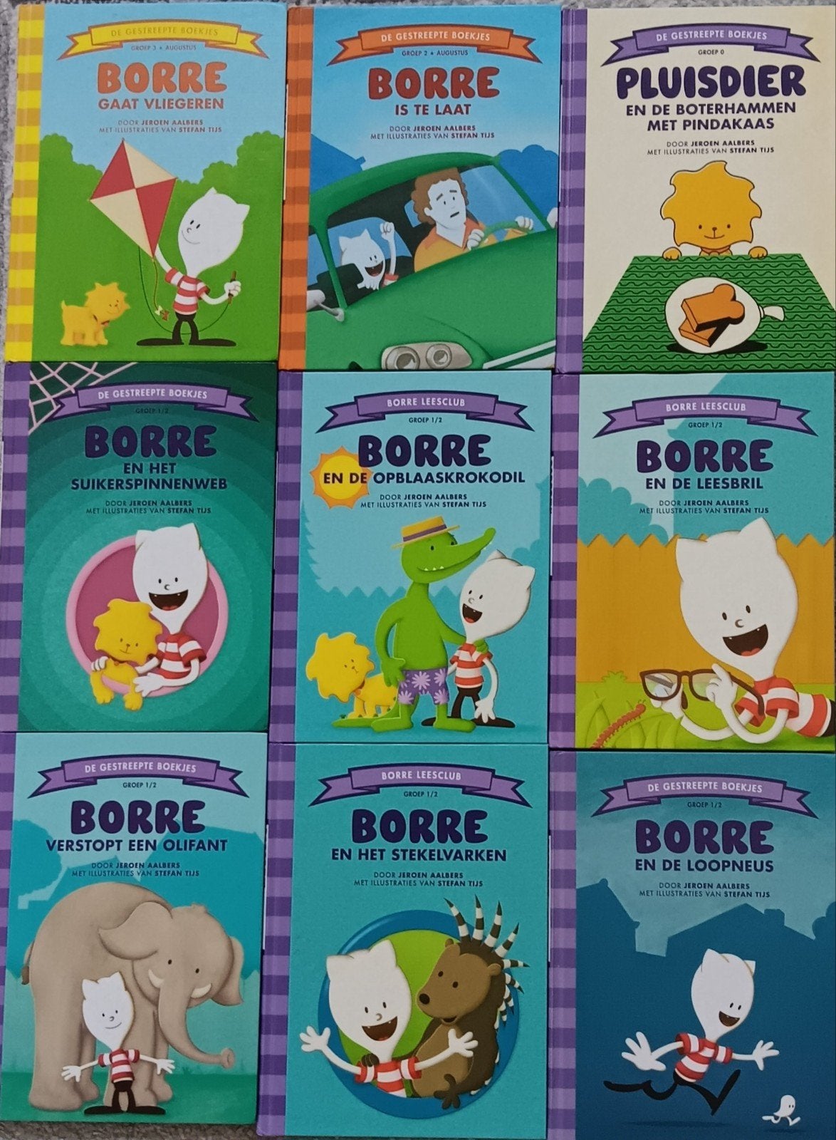 Borre Leesclub Boekjes - Complete Set (9 Boekjes) Nieuw, Nieuw, Ophalen of Verzenden, 2 tot 3 jaar, Uitklap-, Voel- of Ontdekboek
