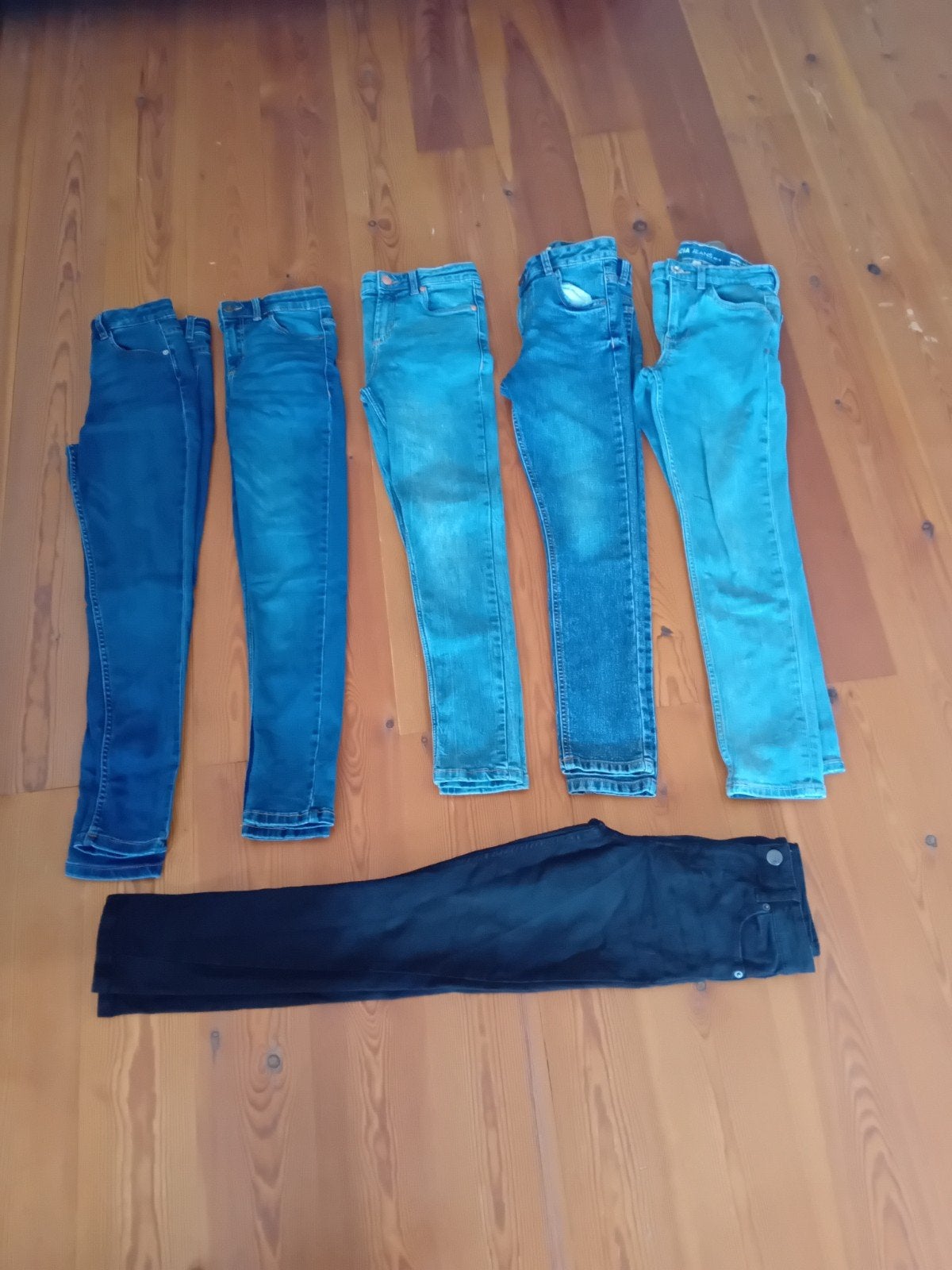 Spijkerbroeken pakket - diverse maten en kleuren, Ophalen, Blauw, Overige jeansmaten, Onbekend