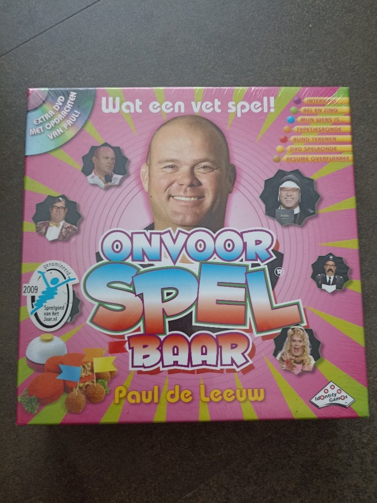 Vrije gift Nw, geseald, Wat een vet spel, Paul de Leeuw, Vijf spelers of meer, Ophalen of Verzenden, Nieuw, Identity Games