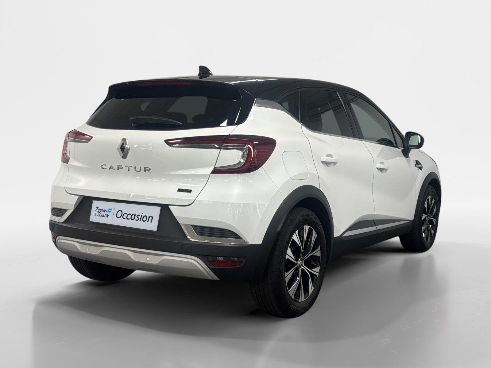 Renault Captur 1.6 E-Tech full hybrid 145 techno AUTOMAAT NA, Auto's, 12 maanden, Gebruikt, Leder en Stof, Wit