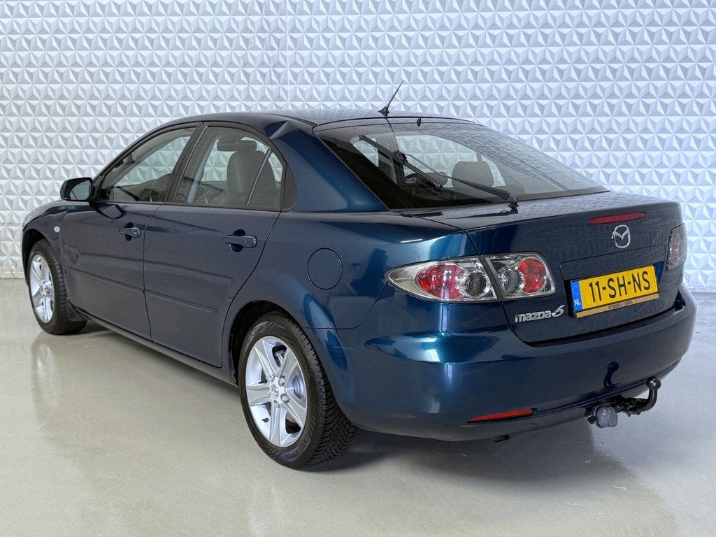 Mazda 6 Sport 2.0i Executive CLIMA-CRUISE-LEDER-XENON (2006), Auto's, Mazda, Gebruikt, Zwart, 4 cilinders, Blauw