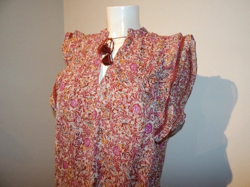 Co'couture 2 delig setje/ pakje top en rokje print klosjes38, Kleding | Dames, Maat 38/40 (M), Kostuum of Pak, Co'couture, Zo goed als nieuw