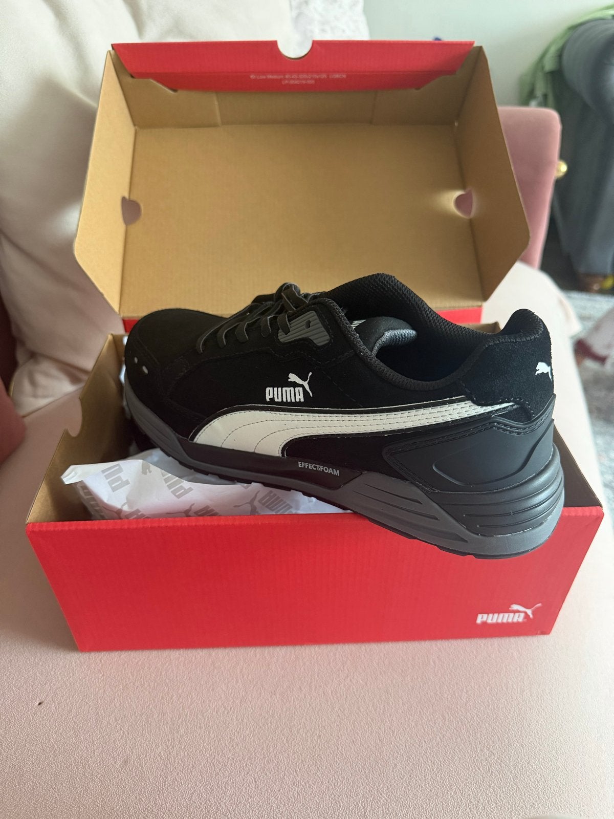 Puma Airtwist Black Low S3S ESD werkschoenen maat 41, Ophalen, Nieuw, Zwart, Werkschoenen