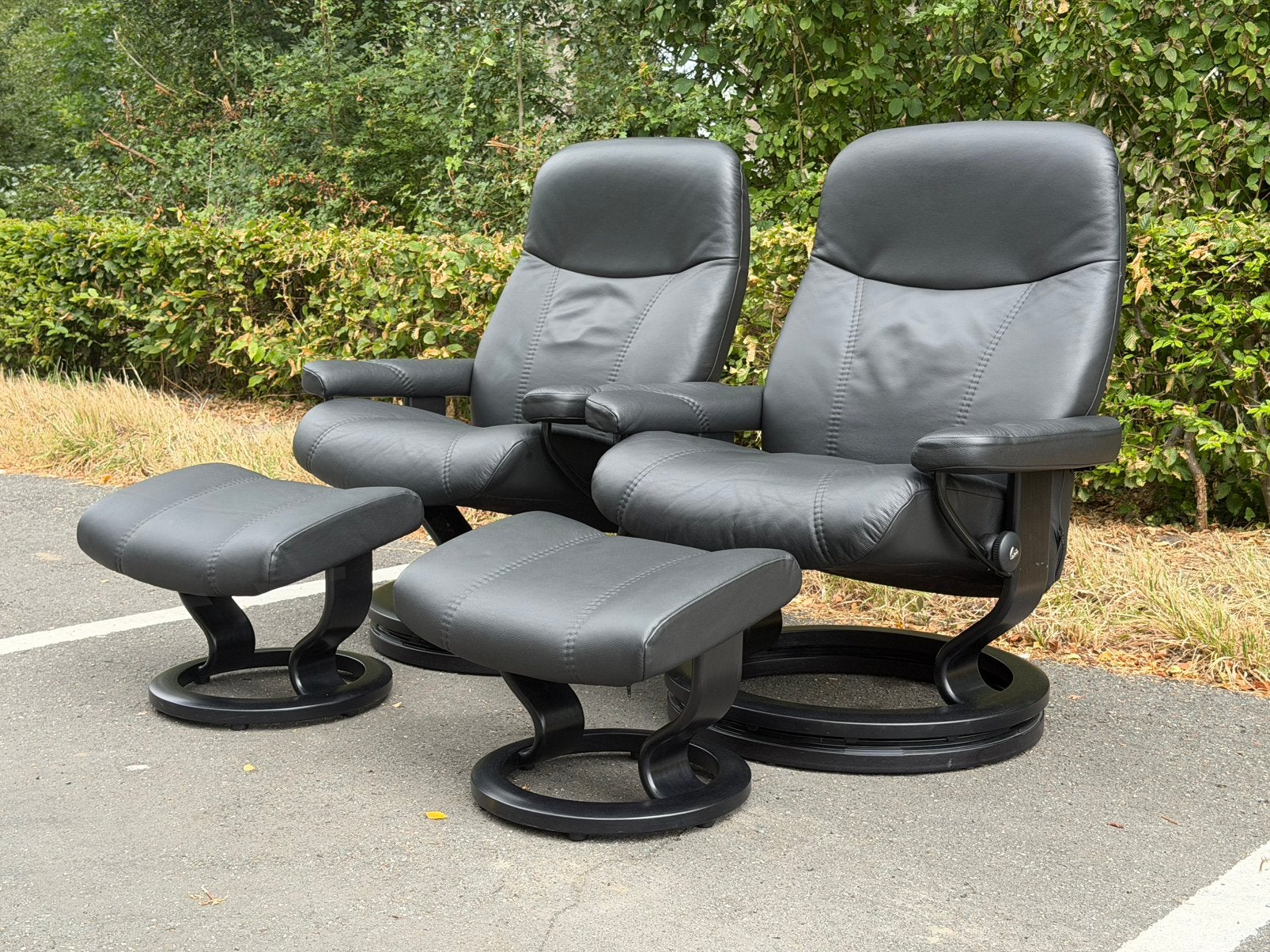 Stressless relax fauteuils met voetenbankjes- L large, Ophalen, Nieuw