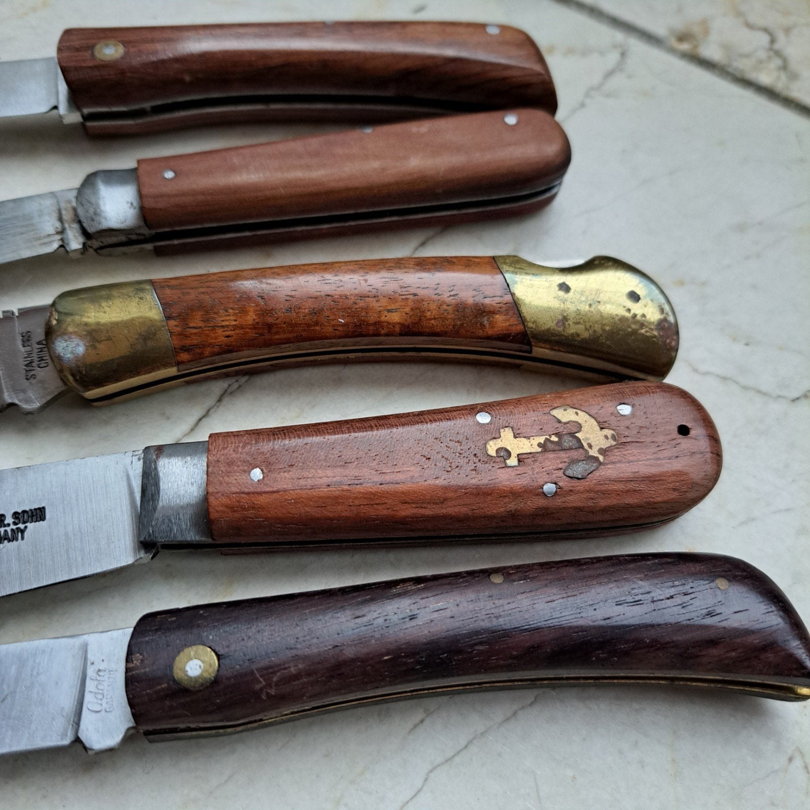 5 Vintage Zakmessen: Solingen, Adola, Homeij Collectie, Ophalen of Verzenden