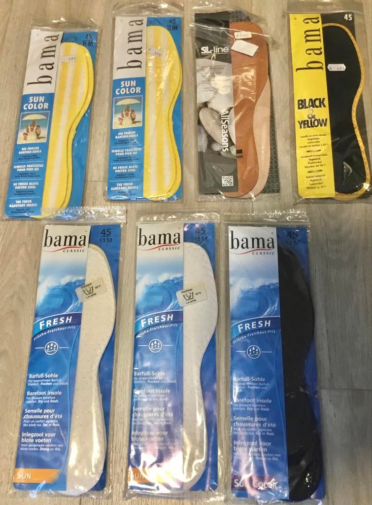 7 PAAR INLEGZOLEN MAAT 45 - BAMA & SL-LINE, Overige kleuren, Overige typen, Nieuw, Ophalen of Verzenden