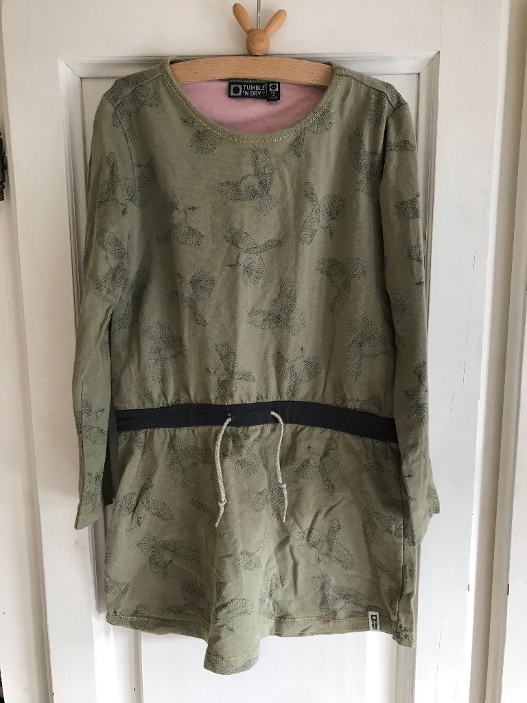 jurkje met vogels (Tumble 'n Dry), Kinderen en Baby's, Kinderkleding | Maat 116, Tumble 'n Dry, Gebruikt, Meisje, Ophalen of Verzenden