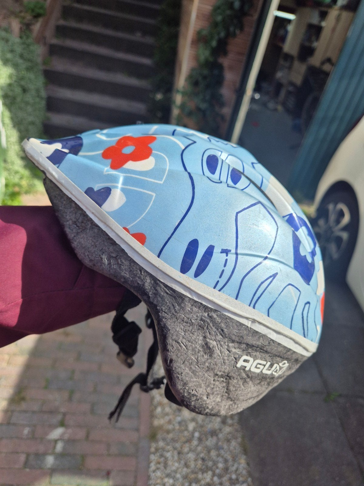 Fietshelm 52-56 cm - Gebruikt, nog goed voor ronde 2, Ophalen, Gebruikt, Meisje, AGU
