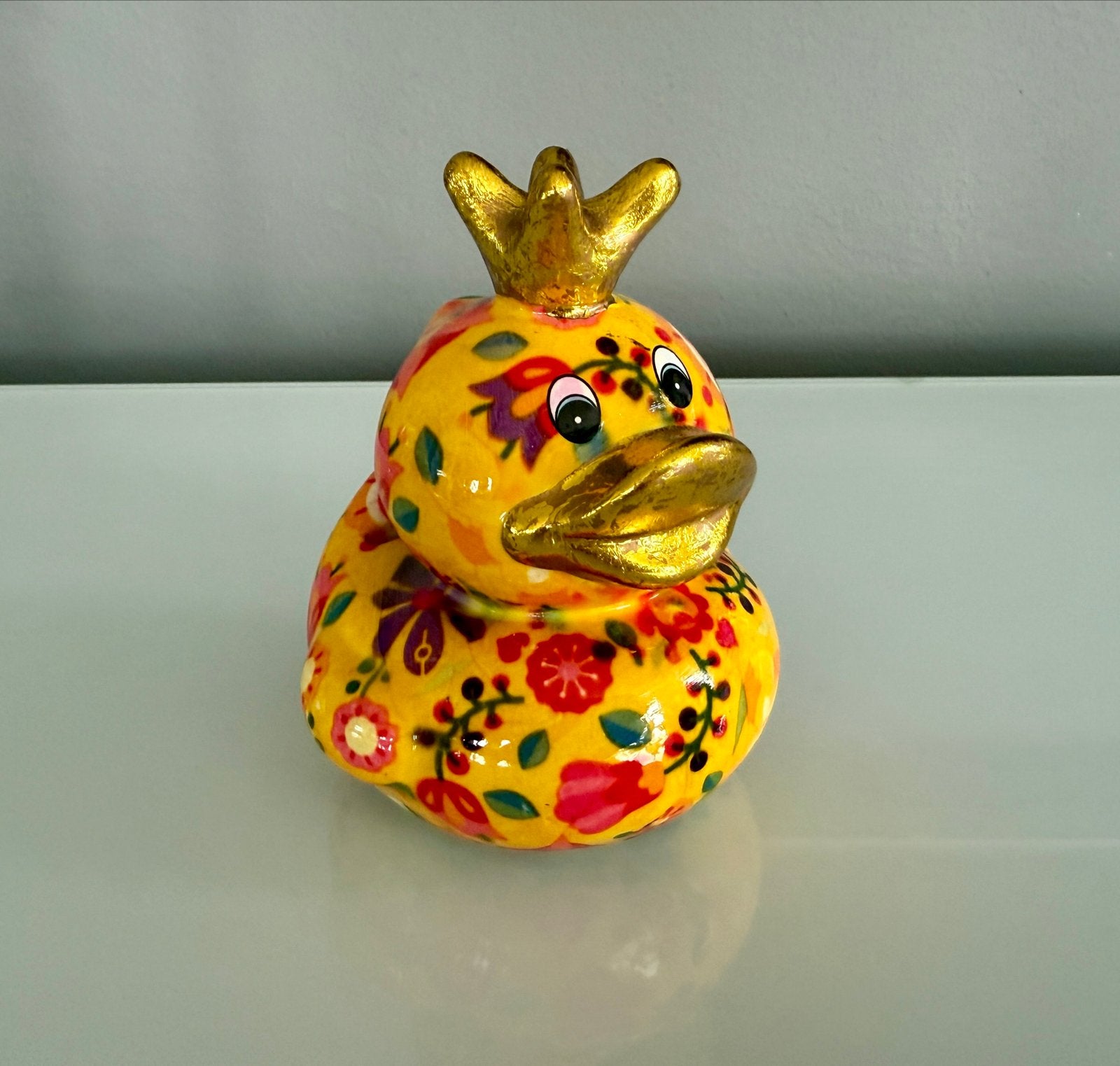 Pomme Pidou Spaarpot Badeend met Kroon - Zo goed als nieuw, Ophalen of Verzenden, Zo goed als nieuw, Steen, Aardewerk of Keramiek