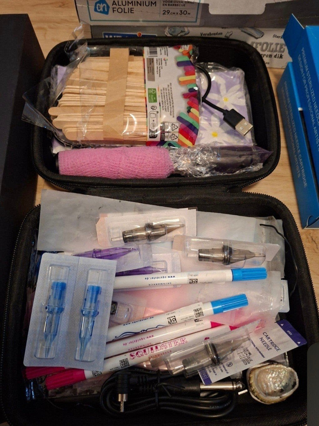 Tattoo Pen op Accu met Accessoires - Compleet Set, Ophalen, Gebruikt