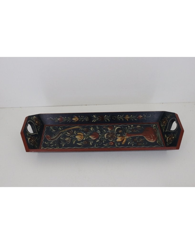 Handbeschilderd Hindelooper dienblad – G. Bootsma – €25, Antiek en Kunst, Ophalen of Verzenden