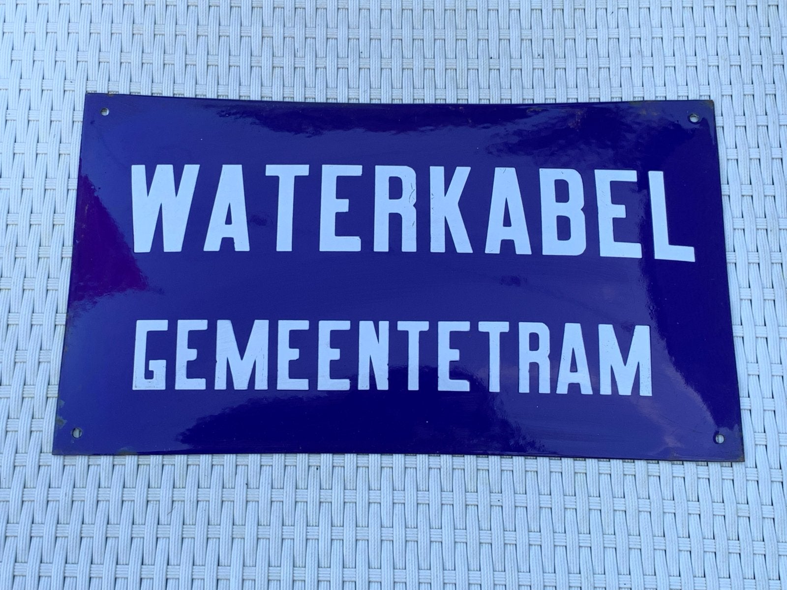 Vintage Emaille Bord  GEMEENTETRAM AMSTERDAM New Old Stock, Ophalen of Verzenden