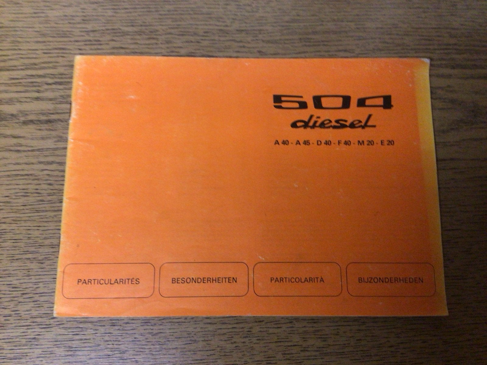 Peugeot 504 Diesel Handleiding - Bijzonderheden, Ophalen of Verzenden