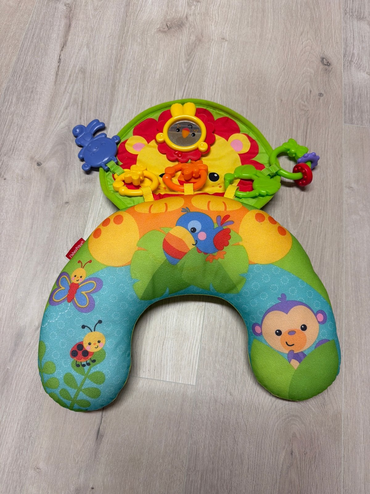 Fisher-Price buikkussen met speelboog, Ophalen of Verzenden, Zo goed als nieuw, Speelset