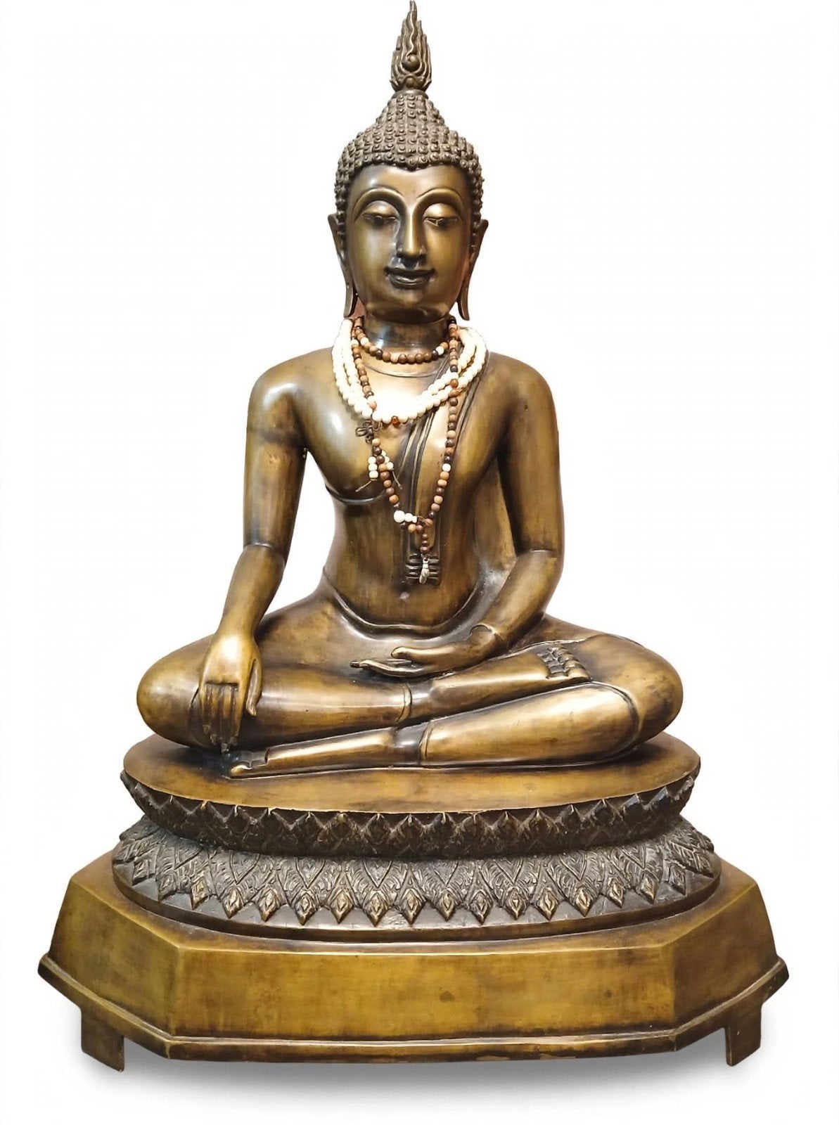 Bronzen Boeddha Beeld  Shakyamuni Boeddha)., Antiek en Kunst, Ophalen of Verzenden, 20 - 50 cm, Beeld, Bruin