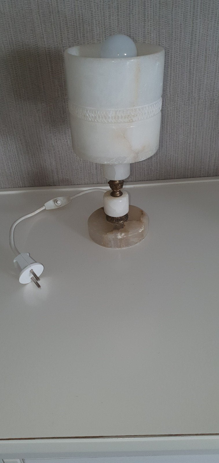 Vintage Onyx Tafellamp - Elegante Sfeerverlichting, Ophalen of Verzenden