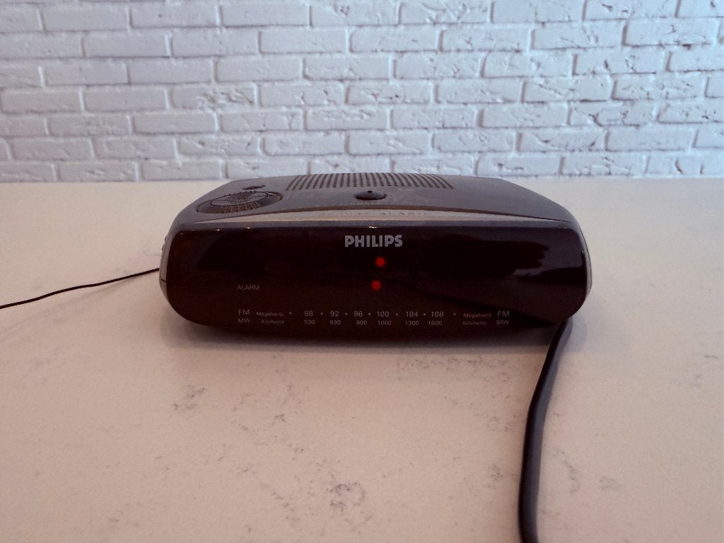 Vintage Philips wekker in top staat, Ophalen of Verzenden, Zo goed als nieuw, Digitaal