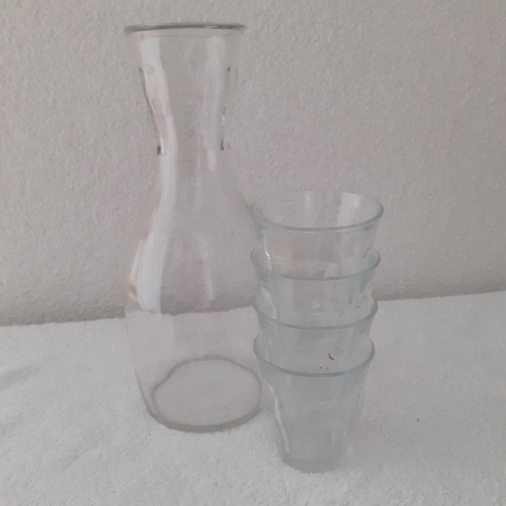 set waterkan met glazen, Ophalen of Verzenden, Zo goed als nieuw, Overige typen
