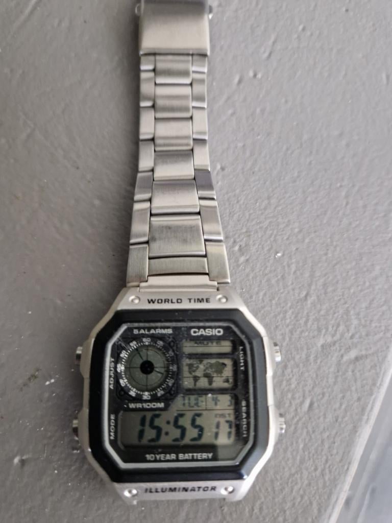 Casio horloge mannen, Sieraden, Tassen en Uiterlijk, Horloges | Dames, Overige merken, Staal, Staal, Polshorloge