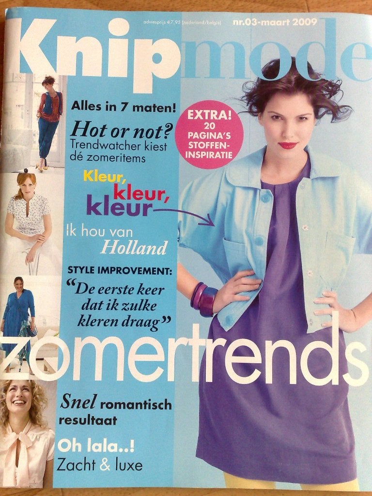 Knipmode maart nr. 3 / 2009 , zomer trends, Hobby en Vrije tijd, Kledingpatronen, Verzenden, Zo goed als nieuw, Vrouw, Knipmode