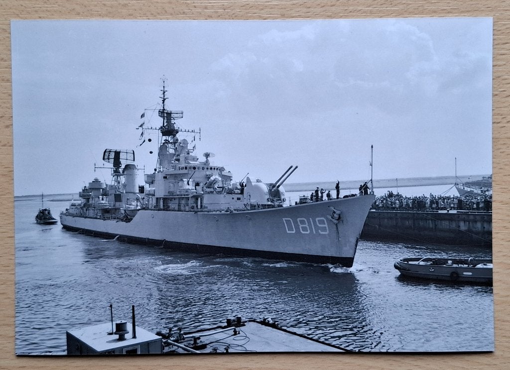 Foto marine: onderzeebootjager D819 Hr Ms Amsterdam, Verzenden, Marine, Nederland, Foto of Poster