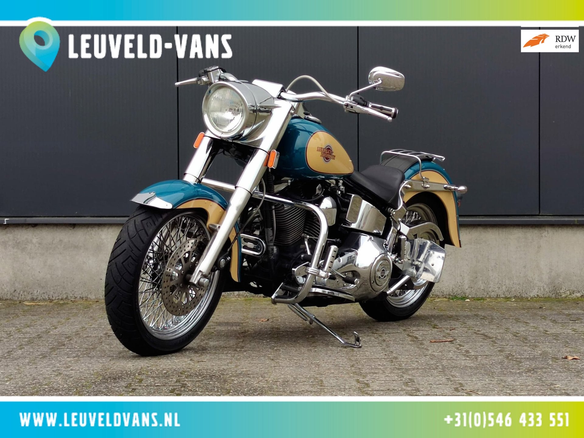 Harley Davidson Chopper FLSTF Fat Boy 95th Anniversary Editi, Sportuitlaat, 1340 cc, Chopper, Bedrijf