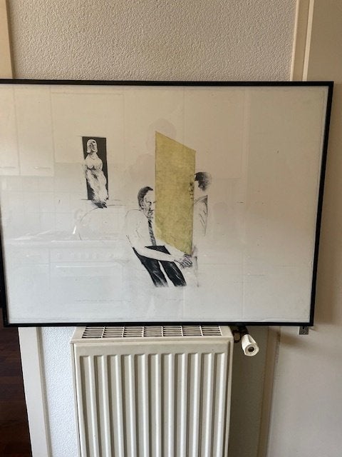 Cornelis ( Kees )  Spermon  zeefdrul, Ophalen, Ingelijst, Portret en Figuren, Lithografie