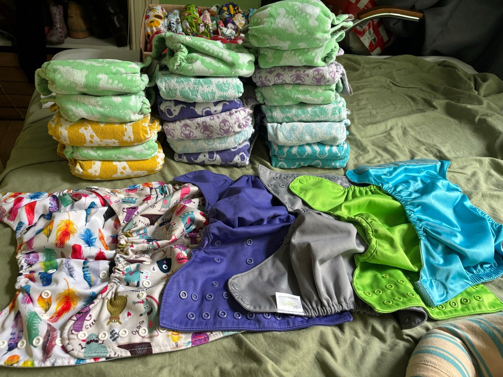 Grote set wasbare luiers - Totsbots maat 1 en 2, Kinderen en Baby's, Overige Kinderen en Baby's, Gebruikt, Ophalen