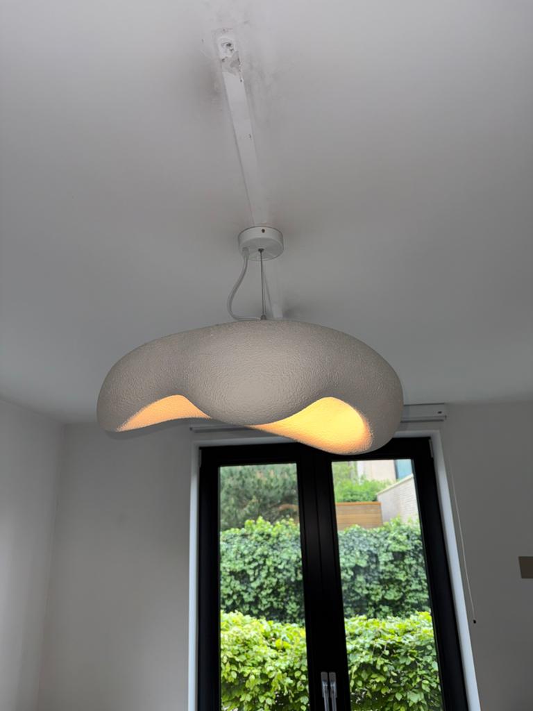 Witte plafond lamp organisch TWEE SOORTEN, Ophalen, Nieuw, Minder dan 50 cm