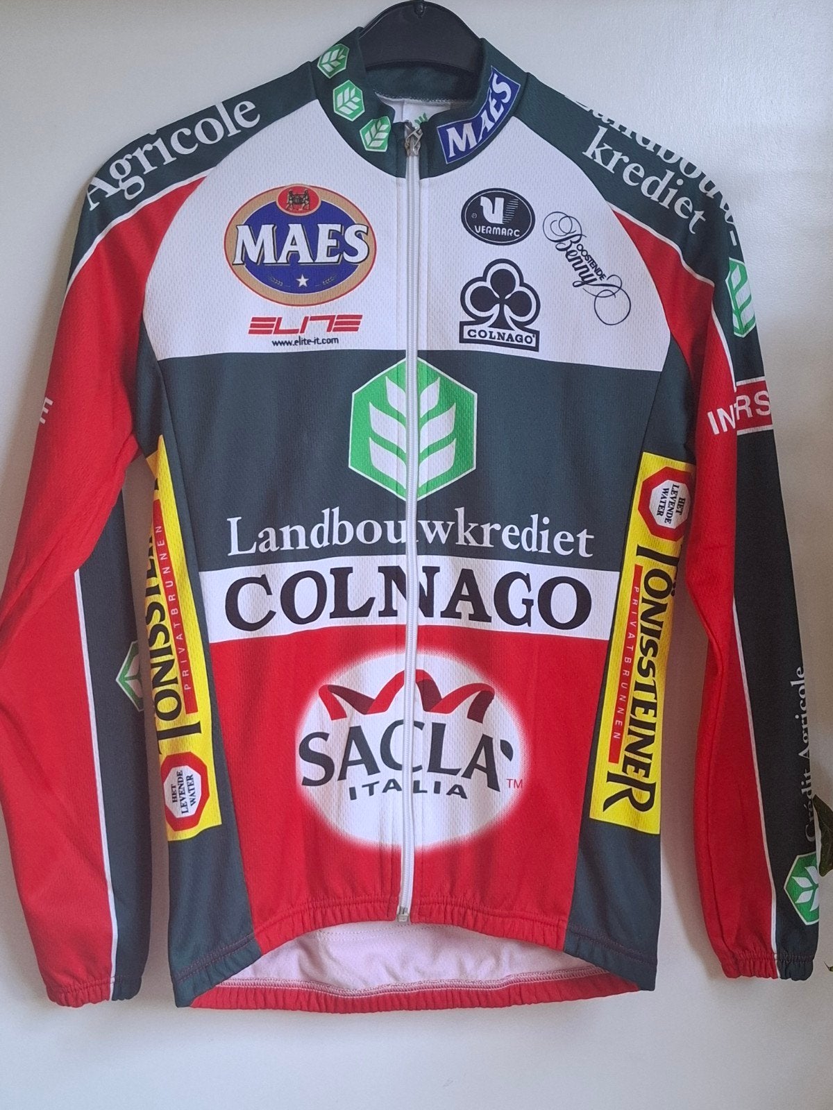 Wielertrui Landbouwkrediet Colnago Saclà Maat M, Ophalen of Verzenden, Zo goed als nieuw, Kleding
